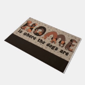 Thuis is waar de honden zijn deurmat (Schuin)