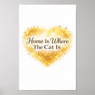 Thuis Is Waar de Kat Is Afdrukbaar Kunstwerk Poster