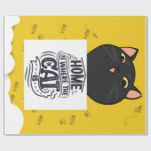 Thuis is waar de kat is | Beste katteeigenaar Cadeaupapier (Vlak)