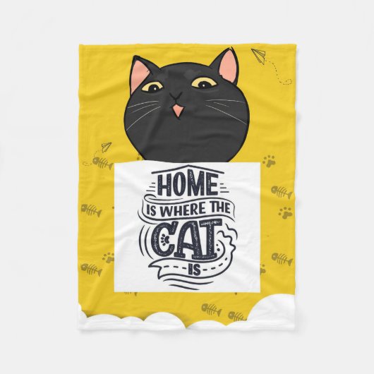 Thuis is waar de kat is | Beste katteeigenaar Fleece Deken (Voorkant)