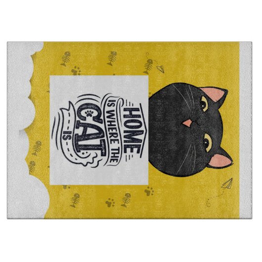 Thuis is waar de kat is | Beste katteeigenaar Snijplank (Voorkant)