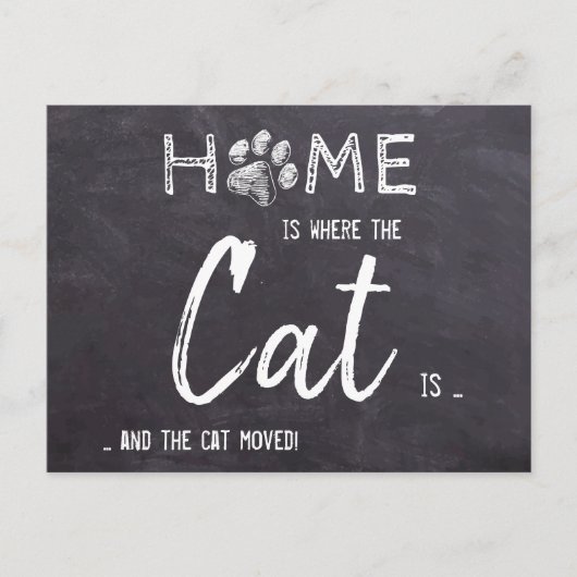 Thuis is waar de kat is dat we Cat Announcem hebbe Briefkaart (Voorkant)