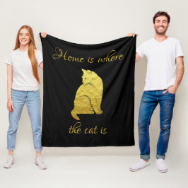 Thuis is waar de kat is fleece deken