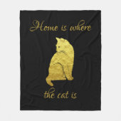 Thuis is waar de kat is fleece deken (Voorkant)