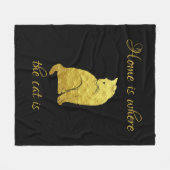 Thuis is waar de kat is fleece deken (Voorkant (Horizontaal))