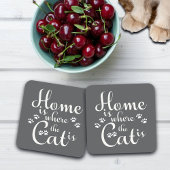 Thuis is waar de kat is kleine poten bier onderzetter