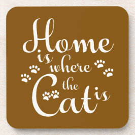 Thuis is waar de kat is kleine poten bier onderzetter