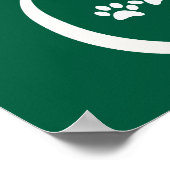 Thuis is waar de kat is kleine poten poster (Hoek)