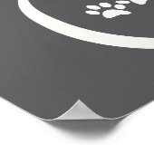 Thuis is waar de kat is kleine poten poster (Hoek)