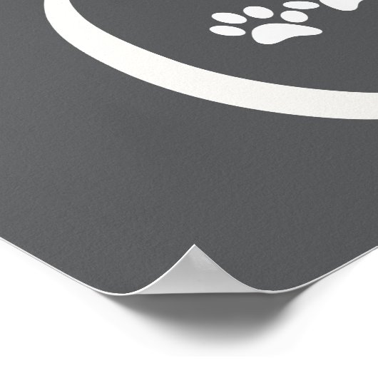 Thuis is waar de kat is kleine poten poster (Hoek)