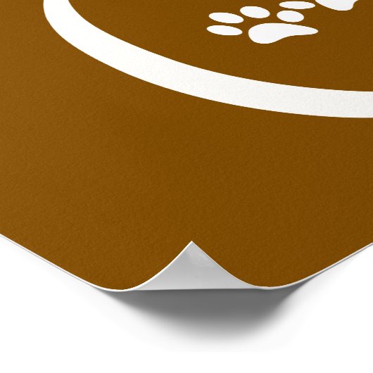 Thuis is waar de kat is kleine poten poster (Hoek)