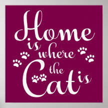 Thuis is waar de kat is kleine poten
