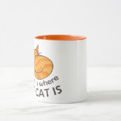 Thuis is waar de kat is mok (Midden)