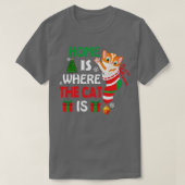 THUIS IS WAAR DE KAT IS T-SHIRT (Design voorkant)