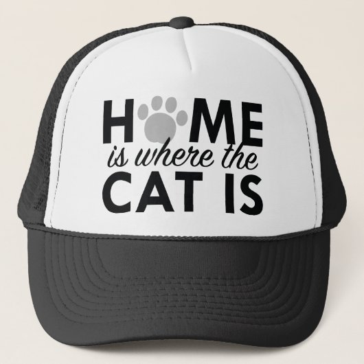 Thuis is waar de kat is trucker pet (Voorkant)