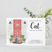 Thuis is waar de kat is We hebben de kat verplaats Aankondiging (Staand voorkant)