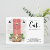 Thuis is waar de kat is We hebben de kat verplaats Aankondiging (Staand voorkant)