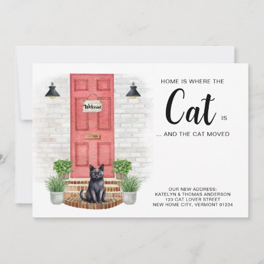Thuis is waar de kat is We hebben de kat verplaats Aankondiging (Voorkant)
