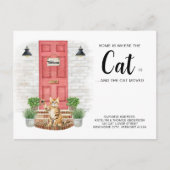 Thuis is waar de kat is We hebben de kat verplaats Aankondigingskaart (Voorkant)