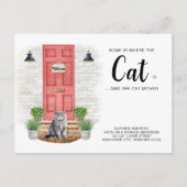 Thuis is waar de kat is We hebben de kat verplaats Aankondigingskaart (Voorkant)