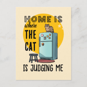 Thuis Is Waar de Kat Me Beoordelt Briefkaart
