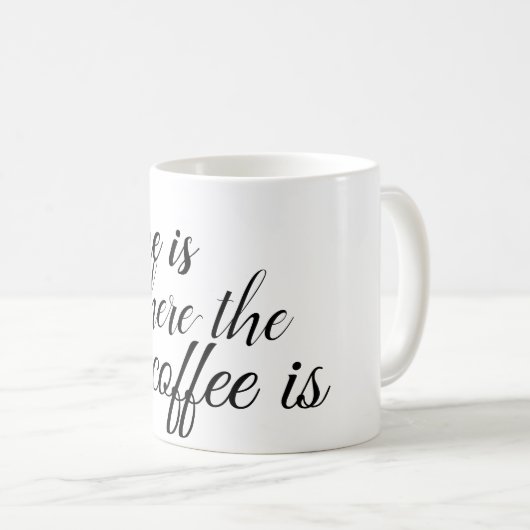 Thuis is waar de koffie is koffiemok (Voorkant rechts)