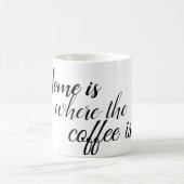 Thuis is waar de koffie is koffiemok (Center)