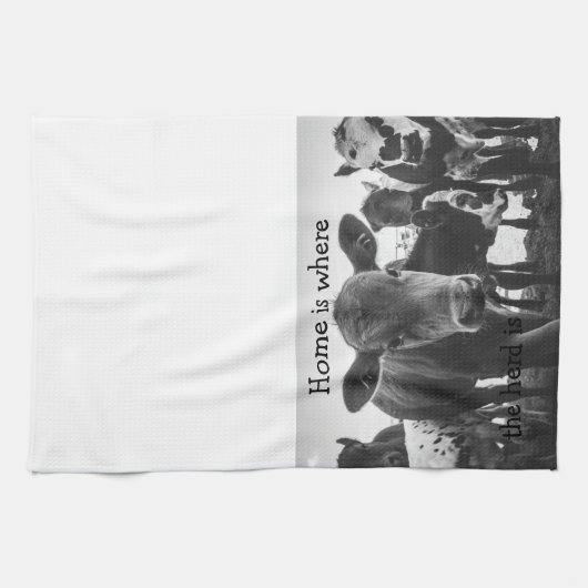 Thuis is waar de kudde keukenhanddoek is (Horizontaal)