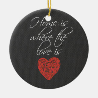 Thuis is waar de liefde is keramisch ornament