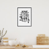 Thuis is waar de liefde is poster (Keuken)