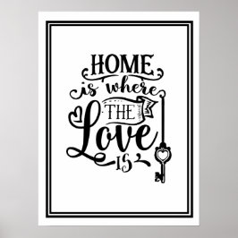 Thuis is waar de liefde is poster