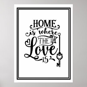 Thuis is waar de liefde is poster