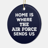 Thuis is waar de luchtmacht ons Ornament stuurt (Links)