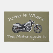 Thuis is waar de motorfiets is deur welkom mat (Voorkant)