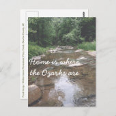 Thuis is waar de Ozarks zijn: Harp Creek Briefkaart (Voorkant / Achterkant)