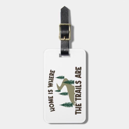 Thuis is waar de paden wandelen bagagelabel (Voorkant verticaal)