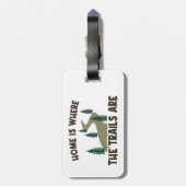 Thuis is waar de paden wandelen bagagelabel (Achterkant verticaal)