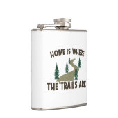 Thuis is waar de paden wandelen heupfles (Rechts)