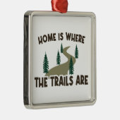 Thuis is waar de paden wandelen metalen ornament (Rechts)
