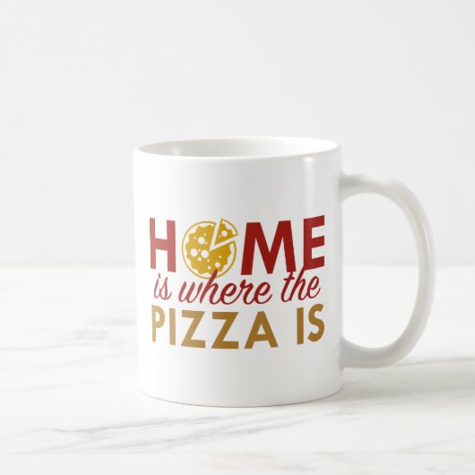 Thuis is waar de Pizza is Koffiemok (Rechts)