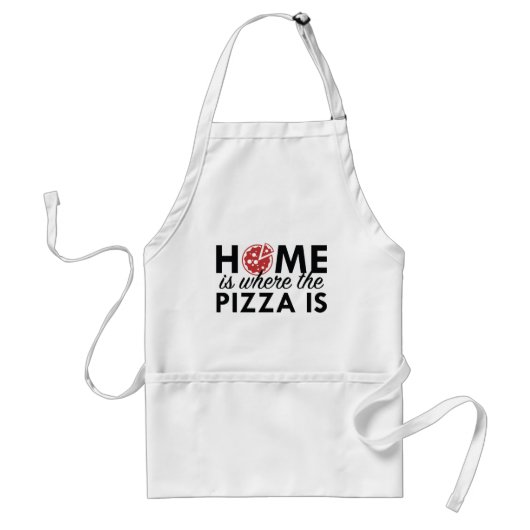 Thuis is waar de Pizza is Standaard Schort (Voorkant)