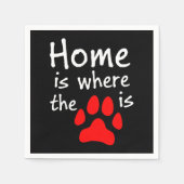 Thuis is waar de pooklaag papier uit Napkins is Servet (Voorkant)