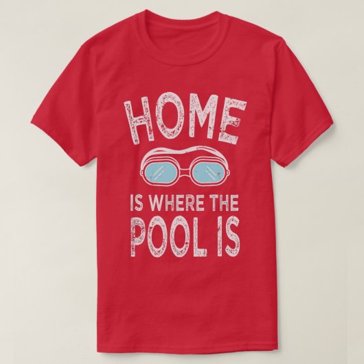 Thuis is waar de pool een grappig T-shirt is met z (Design voorkant)