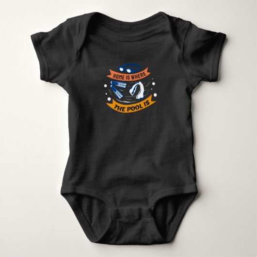 Thuis is waar de pool is - Swim Design Romper (Voorkant)