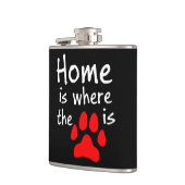 Thuis is waar de pow print is Hip Flask Heupfles (Links)