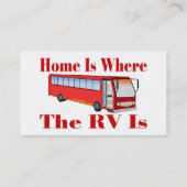 Thuis is waar de RV Visitekaartje (Achterkant)