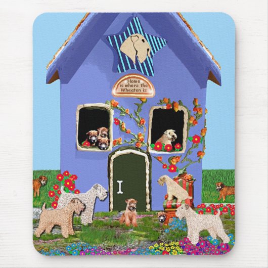 Thuis is waar de Wheaten is Muismat (Voorkant)
