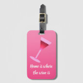 Thuis is waar de wijn is bagagelabel (Voorkant (verticaal))