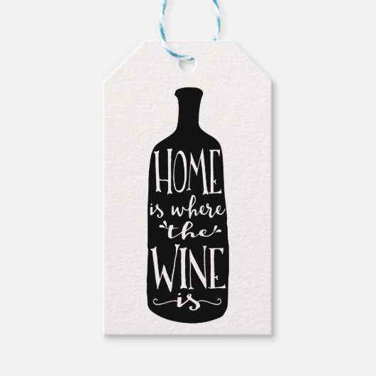Thuis is waar de wijn is cadeaulabel (Voorkant)