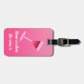 Thuis is waar de wijn is. Gepersonaliseerd, jouw n Bagagelabel (Voorkant horizontaal)